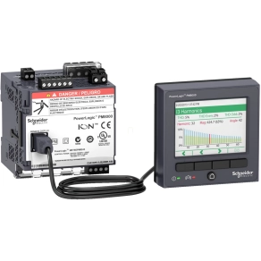   Schneider Electric PM8000 series - METSEPM8214 - PM8210 hálózatanalizátor,DIN sínes, kijelzővel 24VDC
