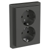 Schneider Electric Merten System Design - MTN2420-6534 - 2x2P+F csatlakozóaljzat, biztonsági zsaluval, rugós, 16A, kerettel, System-D, antracit