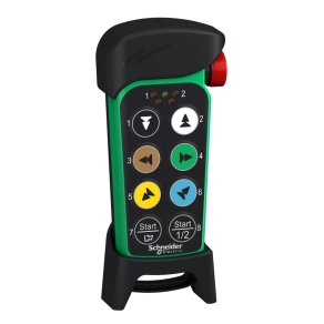   Schneider Electric Harmony eXLhoist - ZART8LS - vezetéknélküli daruvezérlő, kijelző nélkül, LED visszajelzés, 6+1 nyomógomb