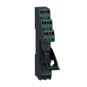   Schneider Electric Harmony Electromechanical Relays - RGZE08P RGZ nyomócsatlakozós reléfoglalat, leszorítóval, külön érintkezővel, 5 A, RXG2 reléhez.