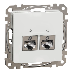 Schneider Electric Sedna Design & Elements - SDD111462S -2xRJ45 Cat6 STP aljzat, fehér