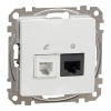 Schneider Electric Sedna Design & Elements - SDD111468 -RJ11/RJ45 Cat6 UTP kombinált aljzat, fehér