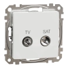 Schneider Electric Sedna Design & Elements - SDD111474S -TV/SAT aljzat, átmenő, 7 dB, fehér