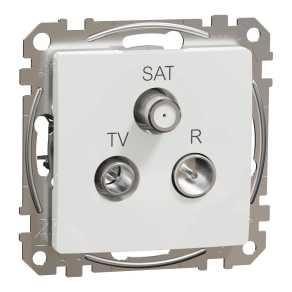 Schneider Electric Sedna Design & Elements - SDD111481 -TV/R/SAT aljzat, végzáró, 4 dB, fehér