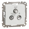 Schneider Electric Sedna Design & Elements - SDD111484 -TV/R/SAT aljzat, átmenő, 7 dB, fehér