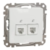 Schneider Electric Sedna Design & Elements - SDD111492 -2xRJ11 aljzat, fehér
