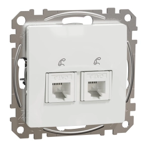 Schneider Electric Sedna Design & Elements - SDD111492 -2xRJ11 aljzat, fehér