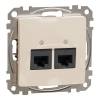 Schneider Electric Sedna Design & Elements - SDD112452 -2xRJ45 Cat5e UTP aljzat, bézs