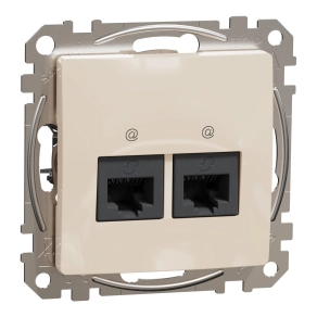 Schneider Electric Sedna Design & Elements - SDD112452 -2xRJ45 Cat5e UTP aljzat, bézs