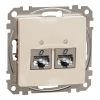Schneider Electric Sedna Design & Elements - SDD112462S -2xRJ45 Cat6 STP aljzat, bézs