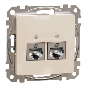   Schneider Electric Sedna Design & Elements - SDD112462S -2xRJ45 Cat6 STP aljzat, bézs