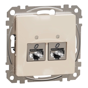 Schneider Electric Sedna Design & Elements - SDD112462S -2xRJ45 Cat6 STP aljzat, bézs