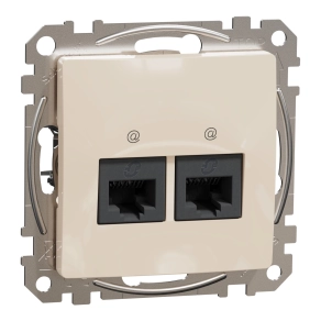 Schneider Electric Sedna Design & Elements - SDD112467 -2xRJ45 Cat6A UTP aljzat, bézs