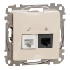 Schneider Electric Sedna Design & Elements - SDD112468 -RJ11/RJ45 Cat6 UTP kombinált aljzat, bézs