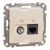 Schneider Electric Sedna Design & Elements - SDD112469T -TV/RJ45 Cat6 UTP kombinált aljzat, bézs