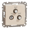 Schneider Electric Sedna Design & Elements - SDD112481S -TV/SAT/SAT aljzat, végzáró, 4 dB, bézs