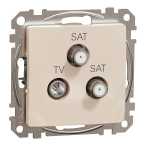   Schneider Electric Sedna Design & Elements - SDD112481S -TV/SAT/SAT aljzat, végzáró, 4 dB, bézs