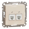 Schneider Electric Sedna Design & Elements - SDD112492 -2xRJ11 aljzat, bézs
