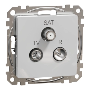   Schneider Electric Sedna Design & Elements - SDD113481 -TV/R/SAT aljzat, végzáró, 4 dB, alumínium