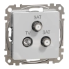 Schneider Electric Sedna Design & Elements - SDD113481S -TV/SAT/SAT aljzat, végzáró, 4 dB, alumínium