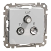 Schneider Electric Sedna Design & Elements - SDD113484 -TV/R/SAT aljzat, átmenő, 7 dB, alumínium