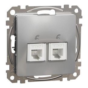   Schneider Electric Sedna Design & Elements - SDD113492 -2xRJ11 aljzat, alumínium