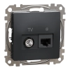 Schneider Electric Sedna Design & Elements - SDD114469T -TV/RJ45 Cat6 UTP kombinált aljzat, antracit