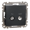 Schneider Electric Sedna Design & Elements - SDD114471S -TV/SAT aljzat, végzáró, 4 dB, antracit