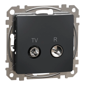   Schneider Electric Sedna Design & Elements - SDD114474R -TV/R aljzat, átmenő, 7 dB, antracit