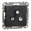 Schneider Electric Sedna Design & Elements - SDD114481 -TV/R/SAT aljzat, végzáró, 4 dB, antracit