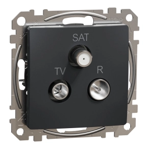   Schneider Electric Sedna Design & Elements - SDD114481 -TV/R/SAT aljzat, végzáró, 4 dB, antracit