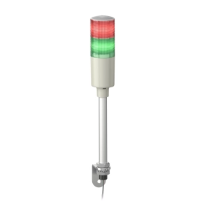 Schneider Electric Easy Harmony XVG - XVGM2 - komplett fényoszlop, 2 szintes, piros - zöld, 230 VAC, tartócsöves, L - konzolos rögzítésű