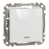 Schneider Electric Sedna Design & Elements - SDD111101L -Egypólusú kapcsoló, kék jelzőfénnyel, 10AX, fehér