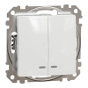 Schneider Electric Sedna Design & Elements - SDD111105L -Csillárkapcsoló, kék jelzőfénnyel, 10AX, fehér