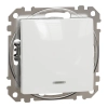Schneider Electric Sedna Design & Elements - SDD111106L -Váltókapcsoló, kék jelzőfénnyel, 10AX, fehér