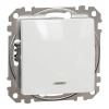 Schneider Electric Sedna Design & Elements - SDD111107L -Keresztkapcsoló, kék jelzőfénnyel, 10AX, fehér