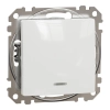 Schneider Electric Sedna Design & Elements - SDD111111L -Egypólusú nyomó, kék jelzőfénnyel, rugós bekötés, 10A, fehér