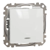 Schneider Electric Sedna Design & Elements - SDD111116L -Váltóérintkezős nyomó, kék jelzőfénnyel, rugós bekötés, 10A, fehér