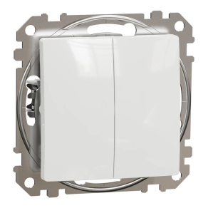   Schneider Electric Sedna Design & Elements - SDD111118 -Kettős nyomó, rugós bekötés, 10A, fehér