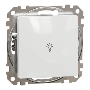   Schneider Electric Sedna Design & Elements - SDD111132 -Egypólusú nyomó lámpajellel, rugós bekötés, 10A, fehér