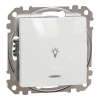 Schneider Electric Sedna Design & Elements - SDD111132L -Egypólusú nyomó, kék jelzőfénnyel, lámpajellel, rugós bekötés, 10A, fehér