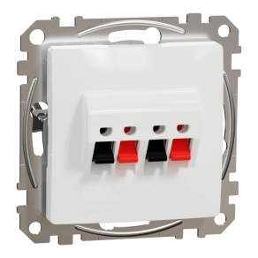  Schneider Electric Sedna Design & Elements - SDD111411 -Kettős hangfalcsatlakozó, rugós bekötés, fehér