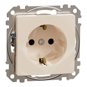 Schneider Electric Sedna Design & Elements - SDD112021 -2P+F csatlakozóaljzat biztonsági zsaluval, csavaros bekötés, 16A, bézs