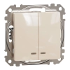 Schneider Electric Sedna Design & Elements - SDD112105L -Csillárkapcsoló, kék jelzőfénnyel, 10AX, bézs