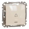 Schneider Electric Sedna Design & Elements - SDD112131L -Egypólusú nyomó, kék jelzőfénnyel, csengőjellel, rugós bekötés, 10A, bézs