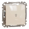 Schneider Electric Sedna Design & Elements - SDD112132 -Egypólusú nyomó lámpajellel, rugós bekötés, 10A, bézs
