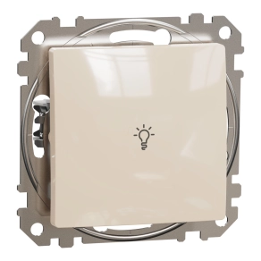  Schneider Electric Sedna Design & Elements - SDD112132 -Egypólusú nyomó lámpajellel, rugós bekötés, 10A, bézs