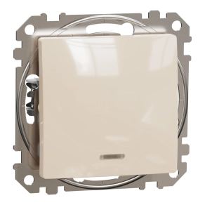   Schneider Electric Sedna Design & Elements - SDD112166L -Váltókapcsoló, kék jelzőfénnyel, 16AX, bézs