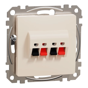 Schneider Electric Sedna Design & Elements - SDD112411 -Kettős hangfalcsatlakozó, rugós bekötés, bézs