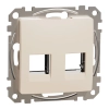 Schneider Electric Sedna Design & Elements - SDD112442C -2xRJ45 adapter, AMP-Tyco betétekhez, bézs